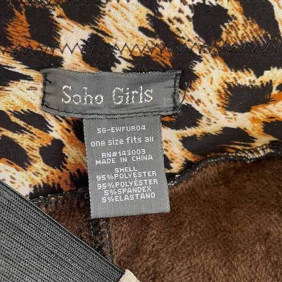 Soho Girls Animal Print Pants One Size Fits All - Picture 11 of 12
